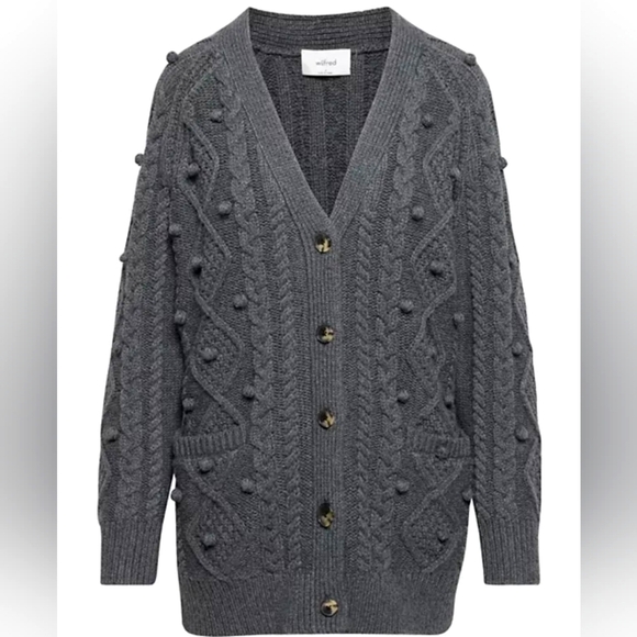 Wilfred Sweaters - Wilfred alps cardigan Merino wool-cotton cable-knit cardigan -